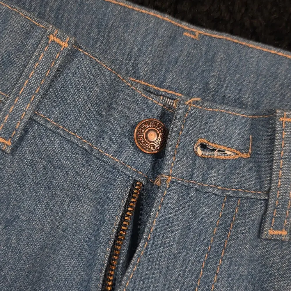 1980s Levis Rare Vintage Orange Tab Western Light Wash Jeans Deadstock 32x32